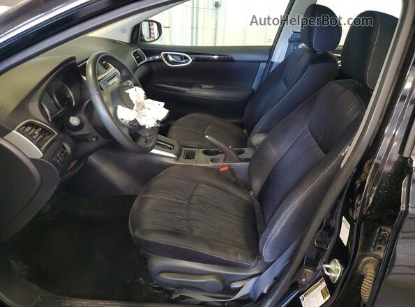 3N1AB7AP5JL657743 2018 NISSAN SENTRA Black წინა სალონის ხედი