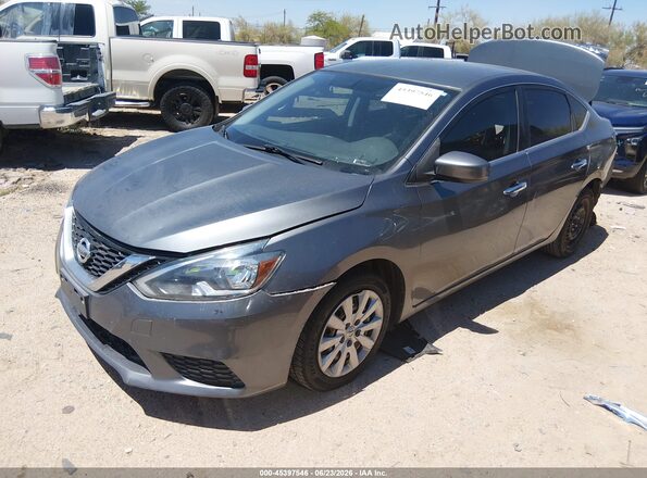 3N1AB7AP5JY294542 2018 NISSAN SENTRA Gray წინა მარცხენა ხედი სამი მეოთხედიდან