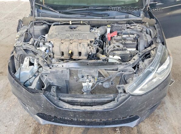 3N1AB7AP5KL609354 2019 NISSAN SENTRA Black Widok wnętrza z tyłu