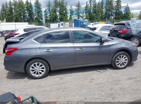 3N1AB7AP5KL629152 2019 NISSAN SENTRA Gray უკანა სალონის ხედი