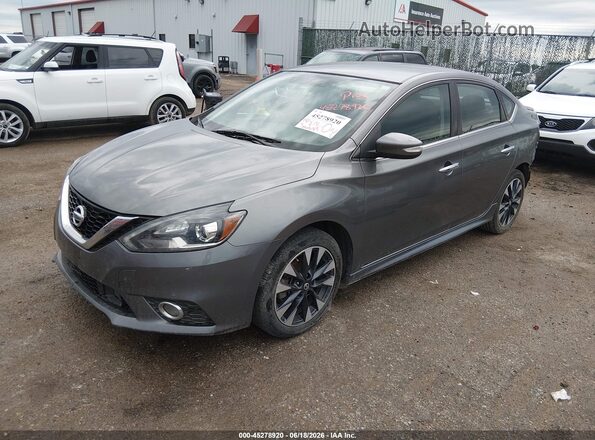 3N1AB7AP5KY211466 2019 NISSAN SENTRA Серый Передняя левая четверть