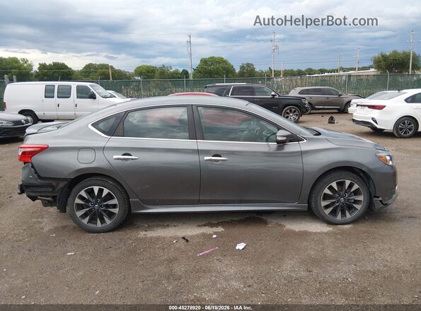 3N1AB7AP5KY211466 2019 NISSAN SENTRA Серый Вид задней части салона