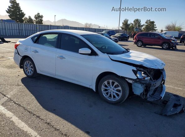 3N1AB7AP5KY235573 2019 NISSAN SENTRA Белый Передняя правая четверть
