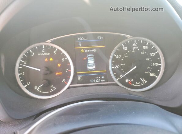 3N1AB7AP5KY235573 2019 NISSAN SENTRA Белый Вид щитка приборов
