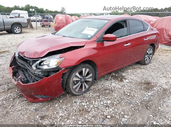 3N1AB7AP5KY239672 2019 NISSAN SENTRA Red წინა მარცხენა ხედი სამი მეოთხედიდან
