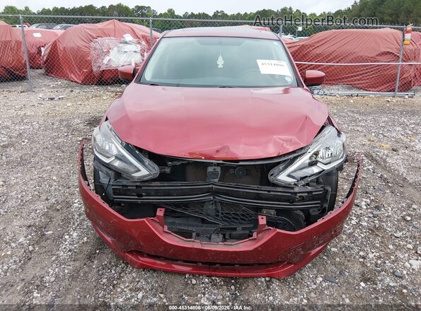 3N1AB7AP5KY239672 2019 NISSAN SENTRA Red უკანა სალონის ხედი