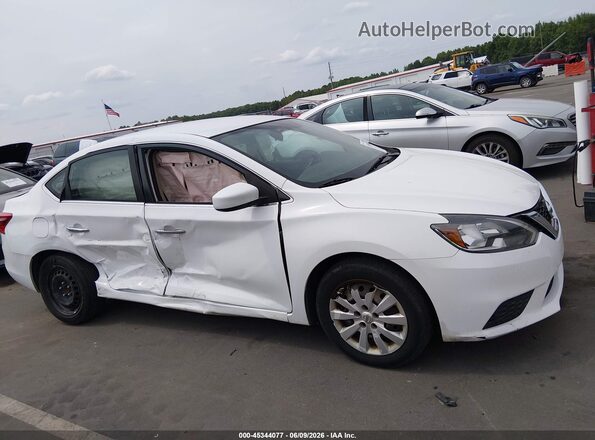 3N1AB7AP5KY268105 2019 NISSAN SENTRA White Widok wnętrza z tyłu