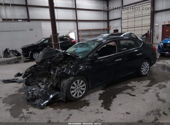 3N1AB7AP5KY269562 2019 NISSAN SENTRA Black წინა მარცხენა ხედი სამი მეოთხედიდან