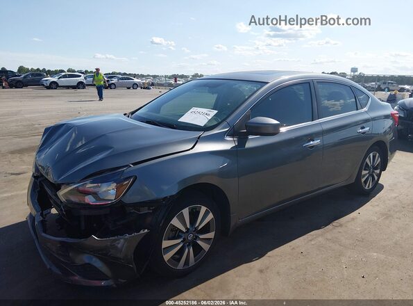 3N1AB7AP5KY303869 2019 NISSAN SENTRA Gray წინა მარცხენა ხედი სამი მეოთხედიდან
