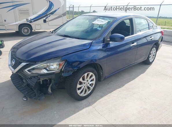3N1AB7AP5KY309462 2019 NISSAN SENTRA Blue Przód lewy