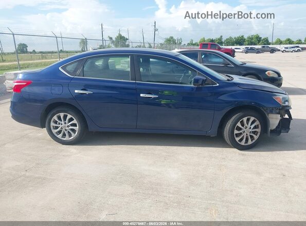 3N1AB7AP5KY309462 2019 NISSAN SENTRA Blue Widok wnętrza z tyłu