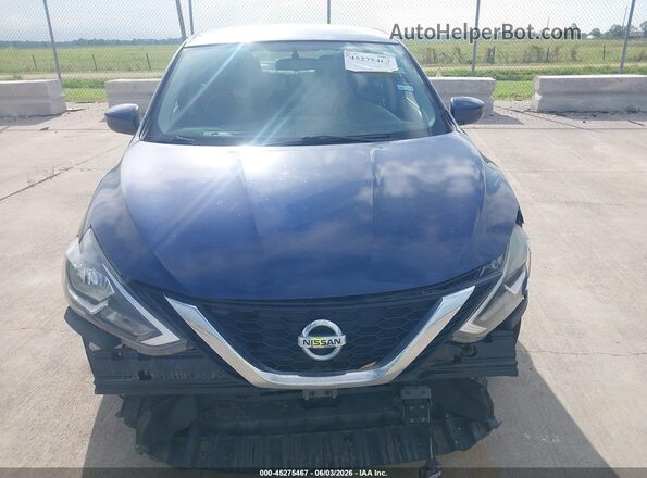 3N1AB7AP5KY309462 2019 NISSAN SENTRA Blue Widok zestawu wskaźników