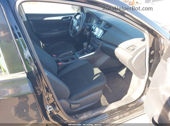 3N1AB7AP5KY331302 2019 NISSAN SENTRA Black Вид салону спереду