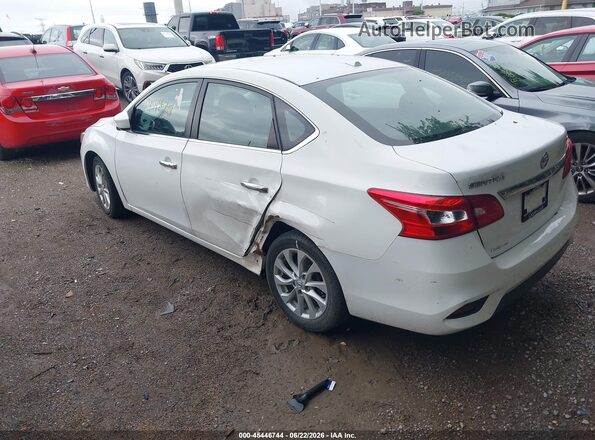 3N1AB7AP5KY333468 2019 NISSAN SENTRA White Trasero izquierdo