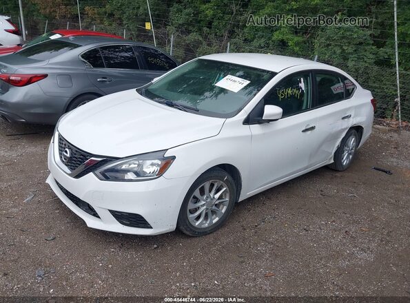 3N1AB7AP5KY333468 2019 NISSAN SENTRA White Vista tres cuartos delantera izquierda