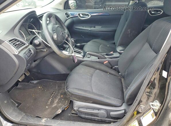 3N1AB7AP5KY335186 2019 NISSAN SENTRA Black Вид салону спереду