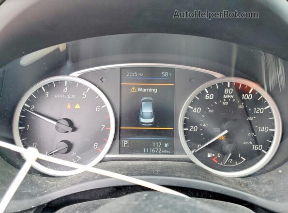 3N1AB7AP5KY335186 2019 NISSAN SENTRA Black Вид щитка приладів