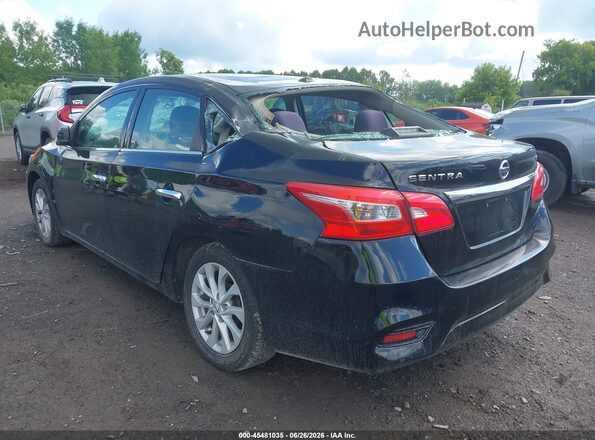 3N1AB7AP5KY355132 2019 NISSAN SENTRA Черный Задняя левая четверть