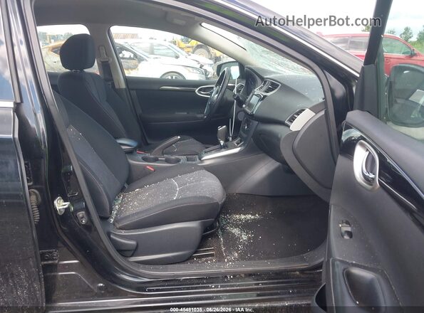 3N1AB7AP5KY355132 2019 NISSAN SENTRA Черный Вид салона спереди
