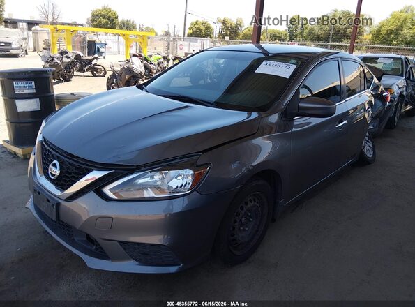3N1AB7AP5KY381035 2019 NISSAN SENTRA Gray Vista tres cuartos delantera izquierda