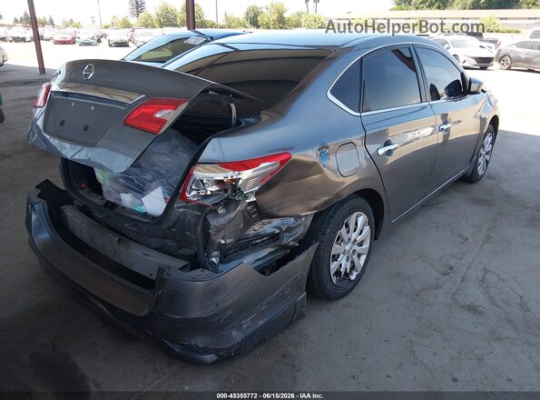 3N1AB7AP5KY381035 2019 NISSAN SENTRA Gray Trasero derecho
