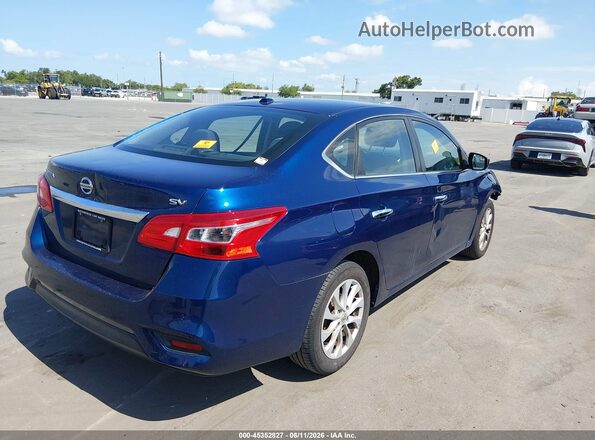 3N1AB7AP5KY415281 2019 NISSAN SENTRA Blue Задня права чверть