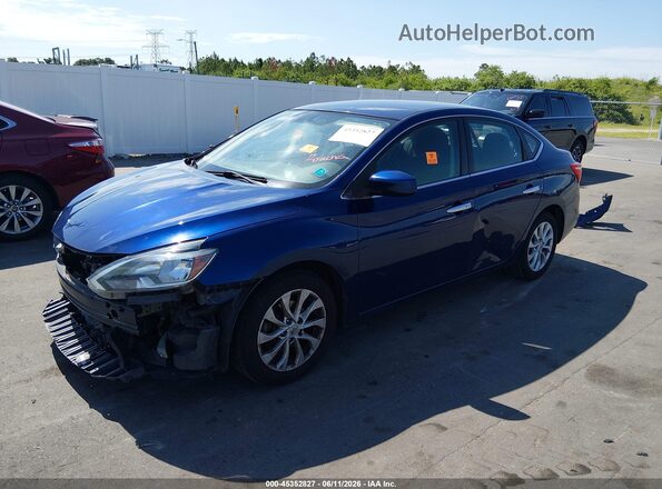 3N1AB7AP5KY415281 2019 NISSAN SENTRA Blue Передня ліва чверть
