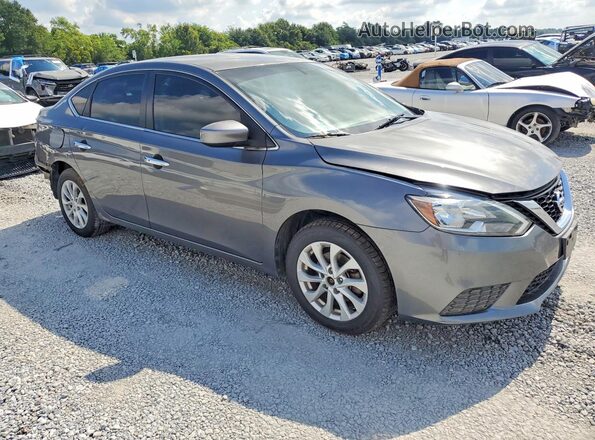 3N1AB7AP5KY432050 2019 NISSAN SENTRA Gray Przód prawy