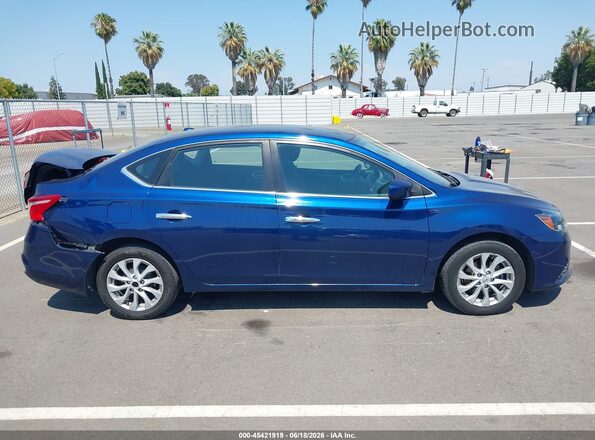 3N1AB7AP5KY437345 2019 NISSAN SENTRA Blue Սալոնի հետևի տեսք