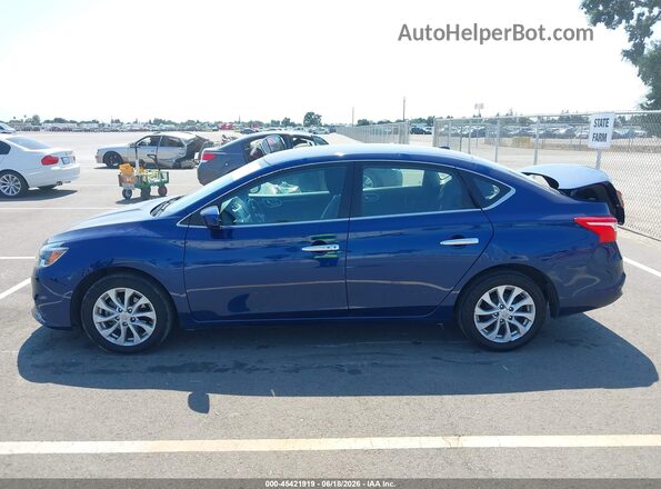 3N1AB7AP5KY437345 2019 NISSAN SENTRA Blue Սալոնի 360 աստիճան տեսք