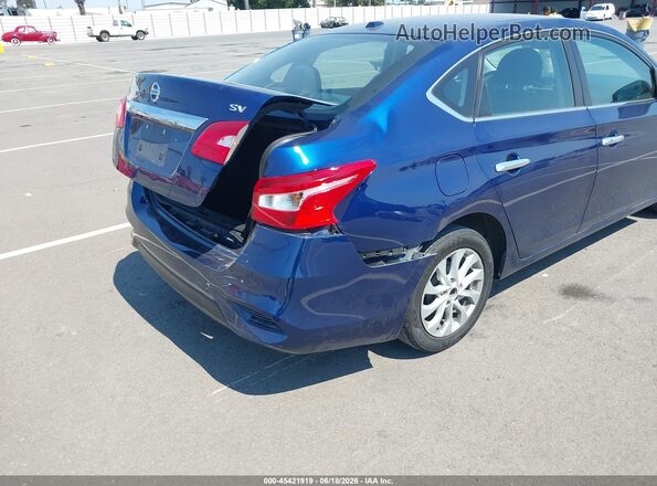 3N1AB7AP5KY437345 2019 NISSAN SENTRA Blue Դիմացի տեսք