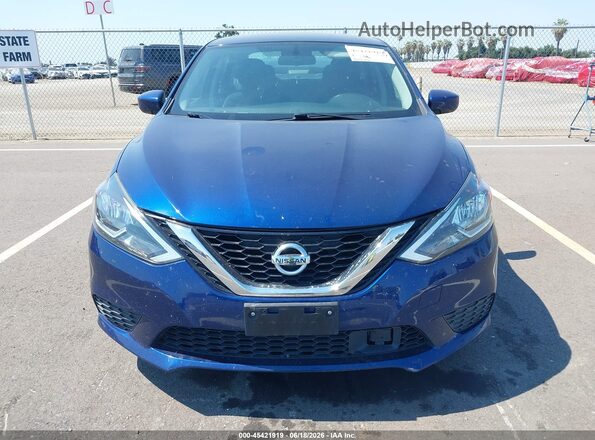 3N1AB7AP5KY437345 2019 NISSAN SENTRA Blue Սարքավորումների վահանակի տեսք