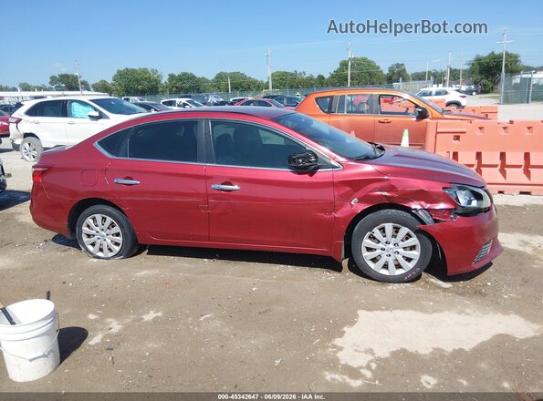 3N1AB7AP6GL653287 2016 NISSAN SENTRA Red Widok wnętrza z tyłu
