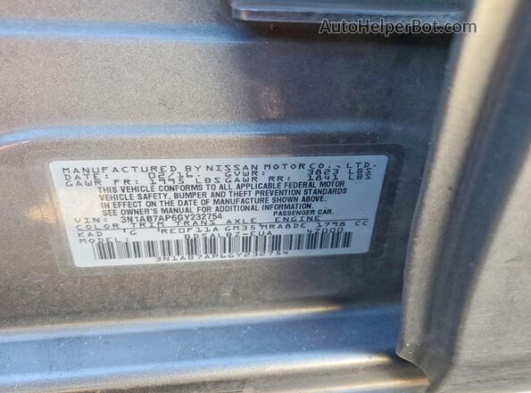 3N1AB7AP6GY232754 2016 NISSAN SENTRA Gray Вид підкапотного простору