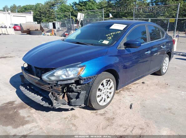 3N1AB7AP6HL651976 2017 NISSAN SENTRA Blue Առջևի ձախ երեք քառորդ տեսարան