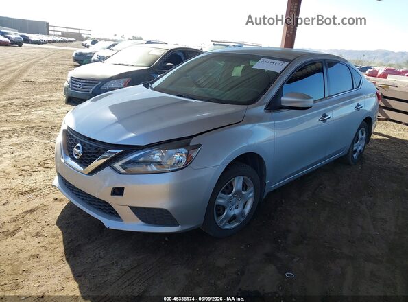3N1AB7AP6HY212585 2017 NISSAN SENTRA Silver წინა მარცხენა ხედი სამი მეოთხედიდან
