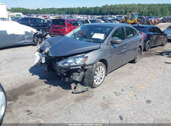 3N1AB7AP6HY231332 2017 NISSAN SENTRA Серый Передняя левая четверть