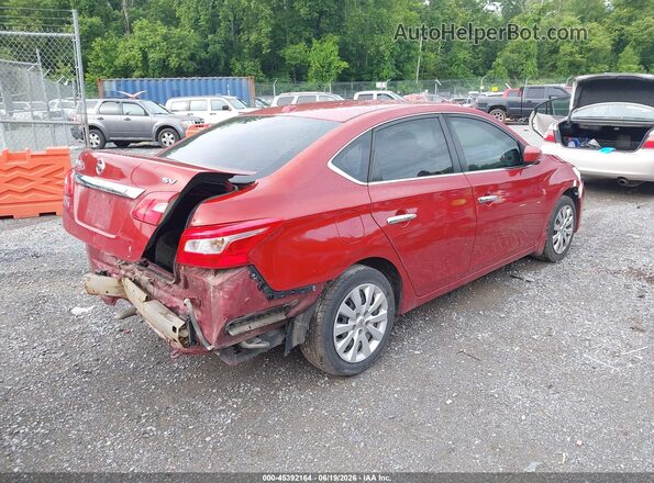 3N1AB7AP6HY240466 2017 NISSAN SENTRA Red უკანა მარჯვენა