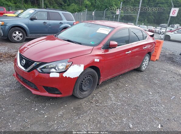 3N1AB7AP6HY240466 2017 NISSAN SENTRA Red წინა მარცხენა ხედი სამი მეოთხედიდან
