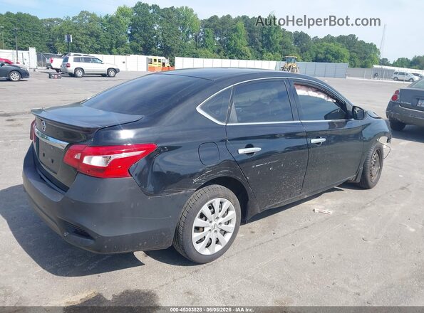 3N1AB7AP6HY242654 2017 NISSAN SENTRA Черный Задняя правая четверть