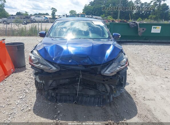 3N1AB7AP6HY259955 2017 NISSAN SENTRA Синий Вид щитка приборов