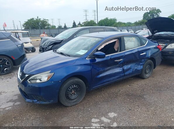 3N1AB7AP6HY313612 2017 NISSAN SENTRA Blue Przód lewy