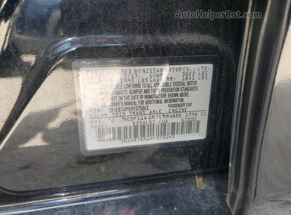 3N1AB7AP6HY375043 2017 NISSAN SENTRA Black 