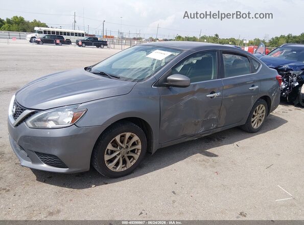 3N1AB7AP6JL627912 2018 NISSAN SENTRA Серый Передняя левая четверть