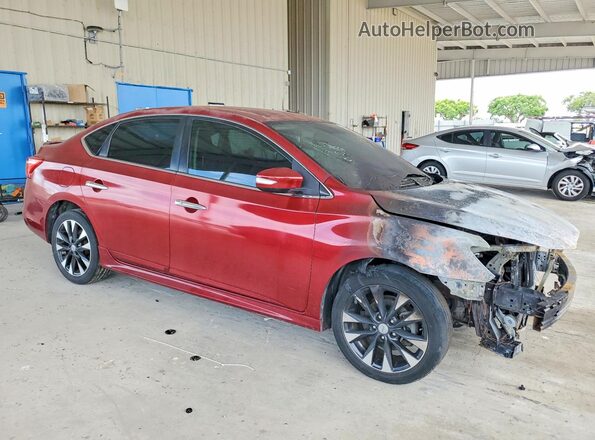 3N1AB7AP6JY217632 2018 NISSAN SENTRA Красный Передняя правая четверть