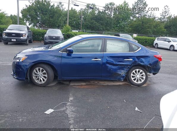3N1AB7AP6JY292654 2018 NISSAN SENTRA Blue Widok wnętrza 360 stopni