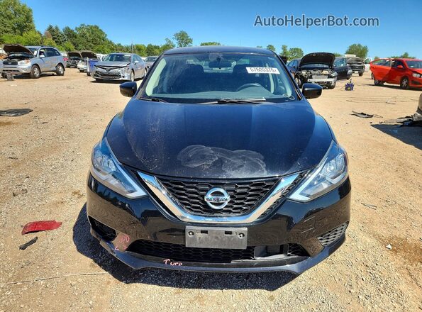 3N1AB7AP6JY345563 2018 NISSAN SENTRA Black Դիմացի տեսք