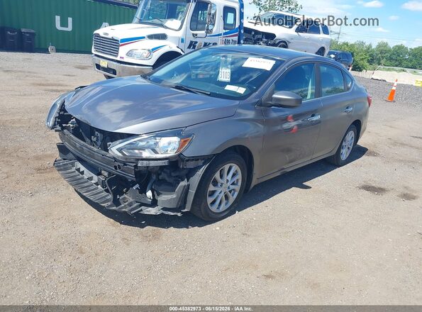 3N1AB7AP6KL603353 2019 NISSAN SENTRA Gray წინა მარცხენა ხედი სამი მეოთხედიდან