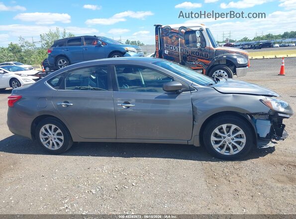 3N1AB7AP6KL603353 2019 NISSAN SENTRA Gray უკანა სალონის ხედი