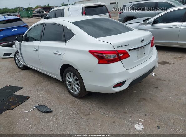 3N1AB7AP6KL614627 2019 NISSAN SENTRA Белый Задняя левая четверть